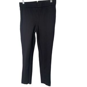 J.Crew Womens Pixie Pants S Any Day Stretch Ponte Back Zip Black Ankle High Rise
